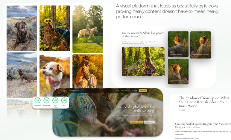 Curated grid of portrait images